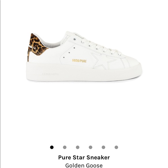 Lightly worn pure star golden goose sneakers with leopard size 7